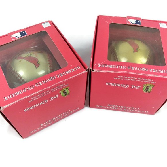Lot of 2 St. Louis Cardinals MLB Baseball Scottish Christmas 2005 Ornaments - Picture 4 of 11